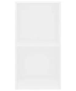 vidaXL 2-Tier Book Cabinet White 40x30x76.5 cm Chipboard