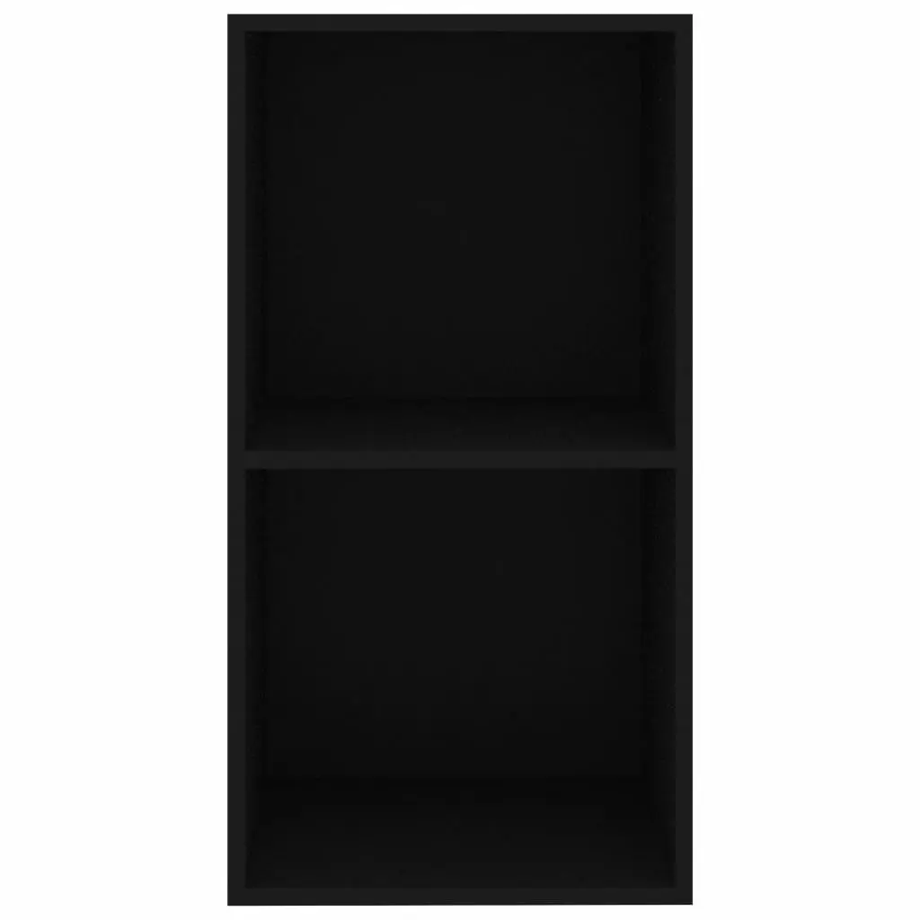 vidaXL 2-Tier Book Cabinet Black 40x30x76.5 cm Chipboard
