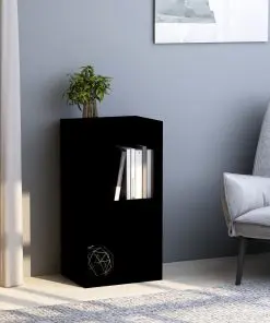 vidaXL 2-Tier Book Cabinet Black 40x30x76.5 cm Chipboard