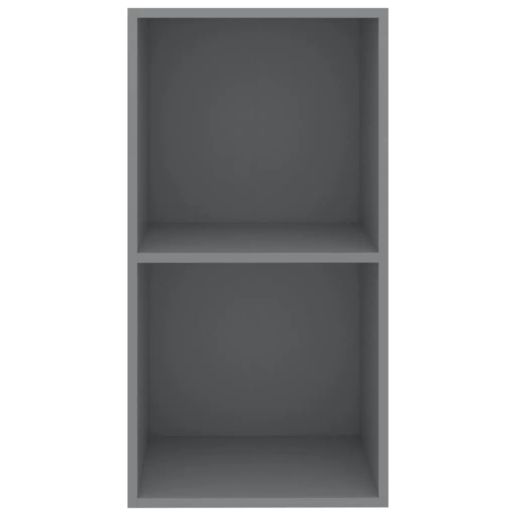 vidaXL 2-Tier Book Cabinet Grey 40x30x76.5 cm Chipboard