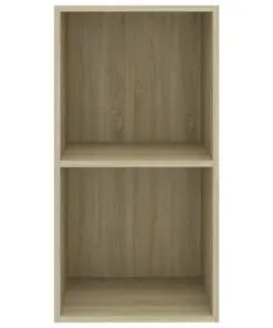 vidaXL 2-Tier Book Cabinet Sonoma Oak 40x30x76.5 cm Chipboard