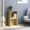 vidaXL 2-Tier Book Cabinet Sonoma Oak 40x30x76.5 cm Chipboard