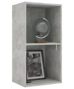 vidaXL 2-Tier Book Cabinet Concrete Grey 40x30x76.5 cm Chipboard