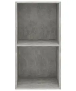 vidaXL 2-Tier Book Cabinet Concrete Grey 40x30x76.5 cm Chipboard