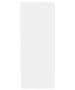 vidaXL 2-Tier Book Cabinet High Gloss White 40x30x76.5 cm Chipboard