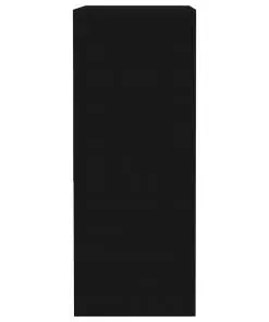 vidaXL 2-Tier Book Cabinet High Gloss Black 40x30x76.5 cm Chipboard