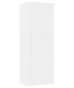 vidaXL 3-Tier Book Cabinet White 40x30x114 cm Chipboard