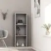 vidaXL 3-Tier Book Cabinet Grey 40x30x114 cm Chipboard