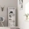vidaXL 3-Tier Book Cabinet High Gloss White 40x30x114 cm Chipboard