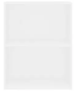 vidaXL 2-Tier Book Cabinet White 60x30x76.5 cm Chipboard