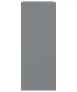 vidaXL 2-Tier Book Cabinet Grey 60x30x76.5 cm Chipboard