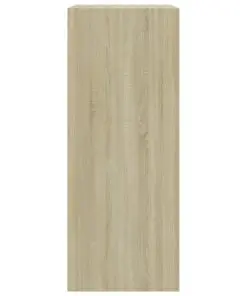 vidaXL 2-Tier Book Cabinet Sonoma Oak 60x30x76.5 cm Chipboard