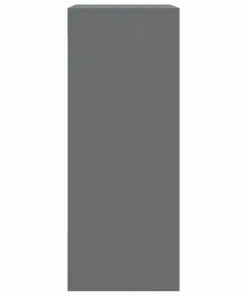 vidaXL 2-Tier Book Cabinet High Gloss Grey 60x30x76.5 cm Chipboard