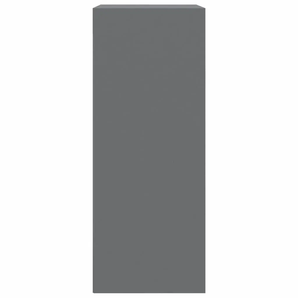 vidaXL 2-Tier Book Cabinet High Gloss Grey 60x30x76.5 cm Chipboard