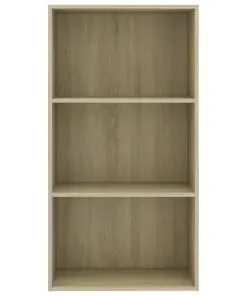 vidaXL 3-Tier Book Cabinet Sonoma Oak 60x30x114 cm Chipboard