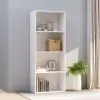 vidaXL 4-Tier Book Cabinet White 60x30x151.5 cm Chipboard