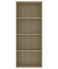 vidaXL 4-Tier Book Cabinet Sonoma Oak 60x30x151.5 cm Chipboard