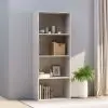 vidaXL 4-Tier Book Cabinet Concrete Grey 60x30x151.5 cm Chipboard