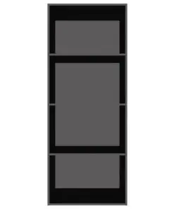 vidaXL 4-Tier Book Cabinet High Gloss Grey 60x30x151.5 cm Chipboard