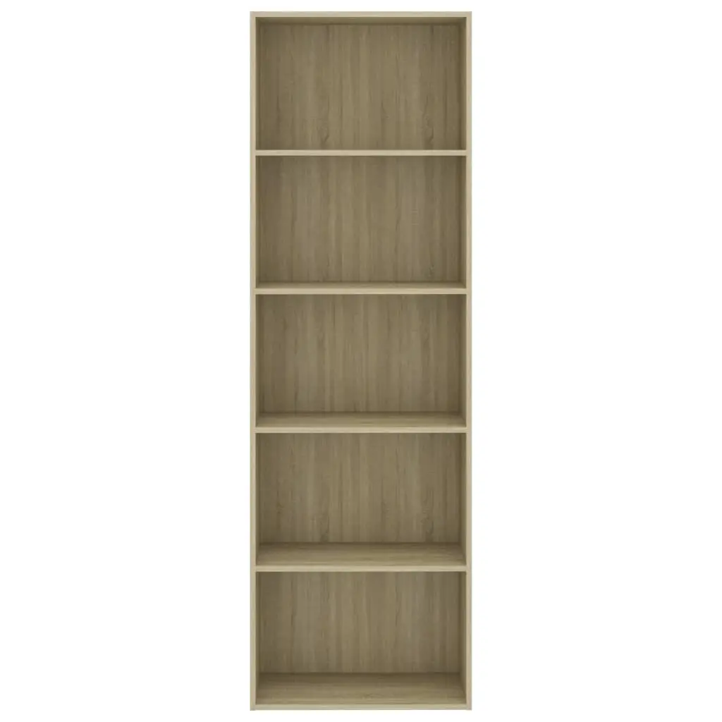 vidaXL 5-Tier Book Cabinet Sonoma Oak 60x30x189 cm Chipboard