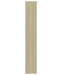 vidaXL 5-Tier Book Cabinet White and Sonoma Oak 60x30x189 cm Chipboard