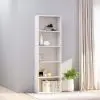 vidaXL 5-Tier Book Cabinet High Gloss White 60x30x189 cm Chipboard