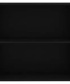 vidaXL 2-Tier Book Cabinet Black 80x30x76.5 cm Chipboard