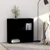 vidaXL 2-Tier Book Cabinet Black 80x30x76.5 cm Chipboard
