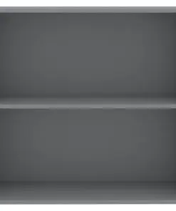 vidaXL 2-Tier Book Cabinet Grey 80x30x76.5 cm Chipboard