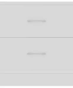 vidaXL Bedside Cabinet White 40x30x40 cm Chipboard