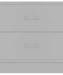 vidaXL Bedside Cabinet Grey 40x30x40 cm Chipboard