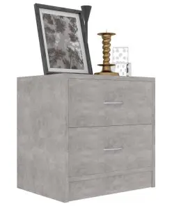 vidaXL Bedside Cabinets 2 pcs Concrete Grey 40x30x40 cm Chipboard