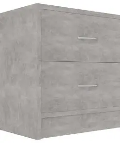 vidaXL Bedside Cabinets 2 pcs Concrete Grey 40x30x40 cm Chipboard