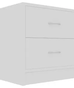 vidaXL Bedside Cabinets 2 pcs High Gloss White 40x30x40 cm Chipboard
