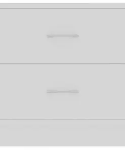 vidaXL Bedside Cabinets 2 pcs High Gloss White 40x30x40 cm Chipboard