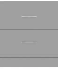 vidaXL Bedside Cabinets 2 pcs High Gloss Grey 40x30x40 cm Chipboard