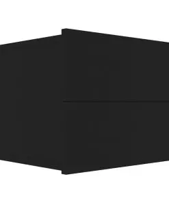 vidaXL Bedside Cabinet Black 40x30x30 cm Chipboard