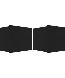 vidaXL Bedside Cabinets 2 pcs Black 40x30x30 cm Chipboard