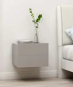 vidaXL Bedside Cabinet Grey 40x30x30 cm Chipboard