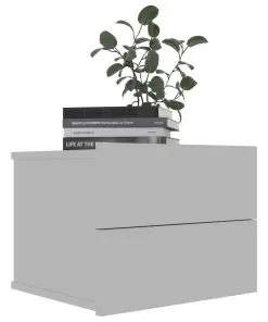 vidaXL Bedside Cabinets 2 pcs Grey 40x30x30 cm Chipboard