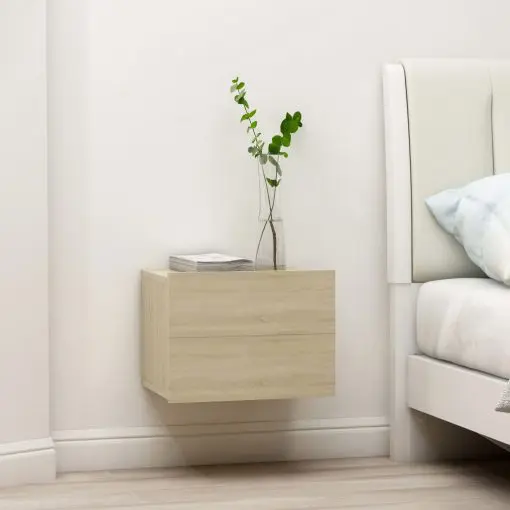 vidaXL Bedside Cabinet Sonoma Oak 40x30x30 cm Chipboard