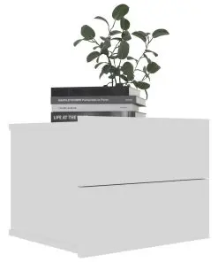 vidaXL Bedside Cabinets 2 pcs High Gloss White 40x30x30 cm Chipboard