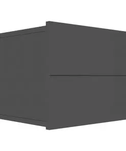 vidaXL Bedside Cabinet High Gloss Black 40x30x30 cm Chipboard