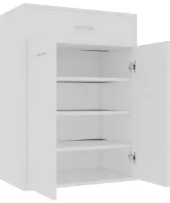 vidaXL Shoe Cabinet White 60x35x84 cm Chipboard