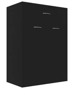 vidaXL Shoe Cabinet Black 60x35x84 cm Chipboard