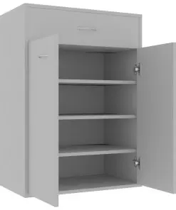 vidaXL Shoe Cabinet Grey 60x35x84 cm Chipboard