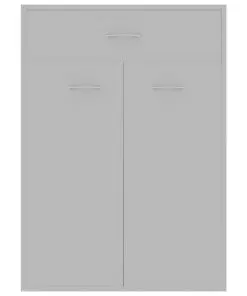 vidaXL Shoe Cabinet Grey 60x35x84 cm Chipboard