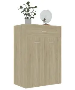 vidaXL Shoe Cabinet Sonoma Oak 60x35x84 cm Chipboard