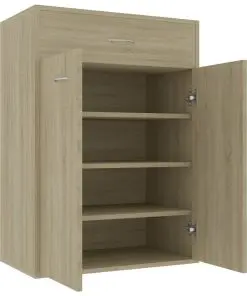 vidaXL Shoe Cabinet Sonoma Oak 60x35x84 cm Chipboard
