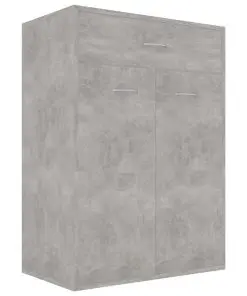 vidaXL Shoe Cabinet Concrete Grey 60x35x84 cm Chipboard